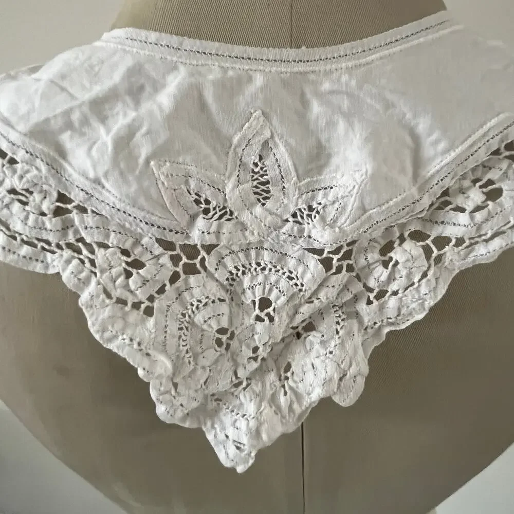 Vintage White Lace Collar Wmns OS Coquette Cottagecore Prairie